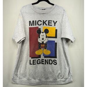 Mickey Mouse Legends Sweatshirt Colorful Disney Cartoon‎ Graphic Top XL